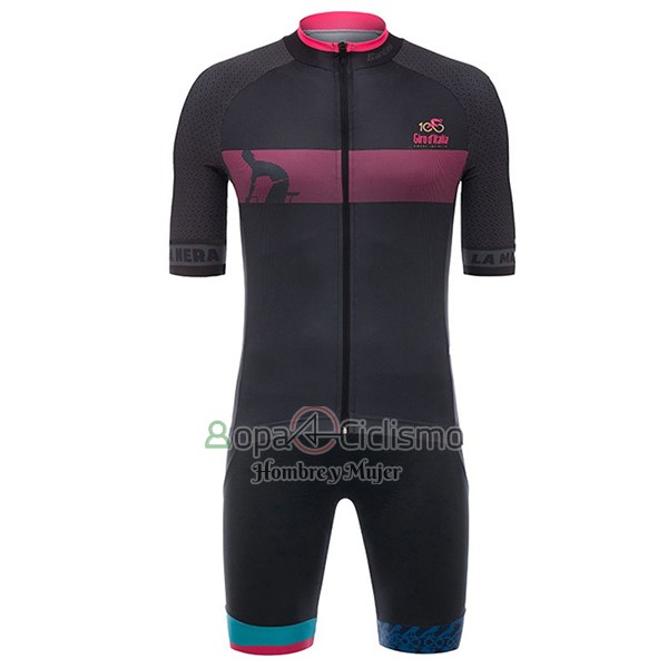 Giro d'Italia Ropa Ciclismo Culotte Corto 2017 Hombre Mangas Cortas Negro